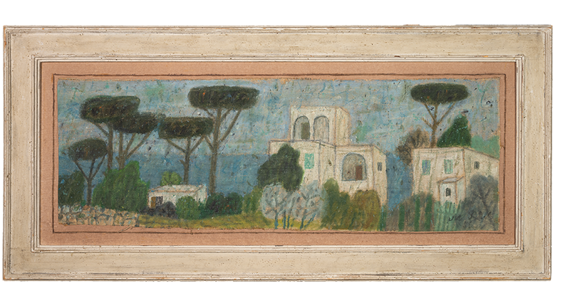 Max Peiffer Watenphul, Ischia, 1956, Öl auf Sackleinwand, auf Kunstfaserplatte aufgezogen © Privatsammlung, Foto Kunstsammlungen Chemnitz / Frank Krüger