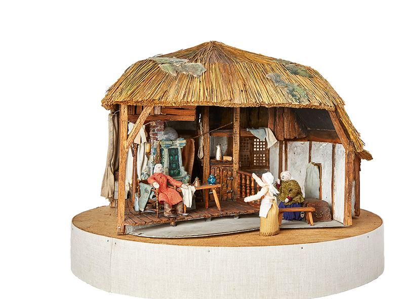 Dieter Berge (Modell), Gerhard Swiglowski (Überar­beitung), Der zerbrochne Krug, Maxim Gorki Theater Berlin, 1961, Foto: Tobias Tanzyna