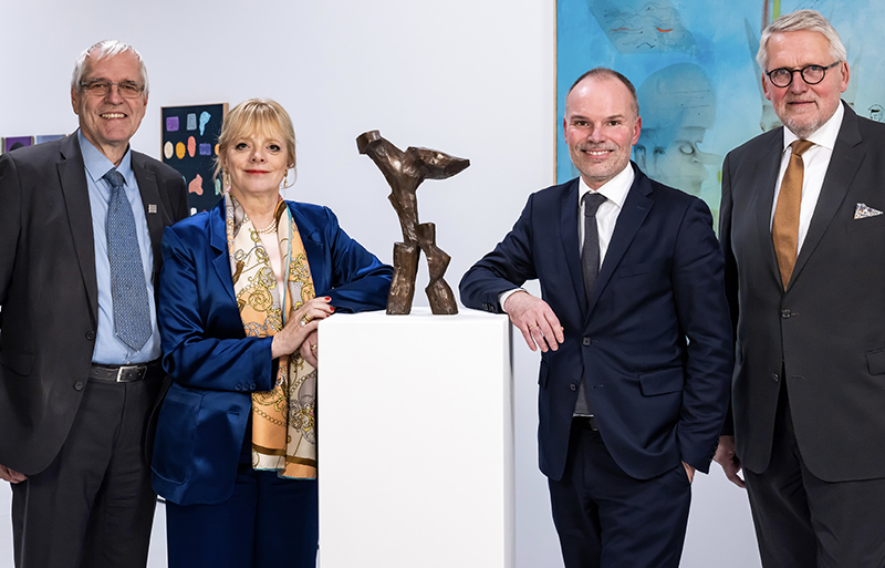 Prof. Dr. G. Ulrich Großmann, Monika Schnetkamp, Prof. Peter Gorschlüter und Prof. Dr. Dr. Thomas Sternberg; Foto: Sebastian Drüen