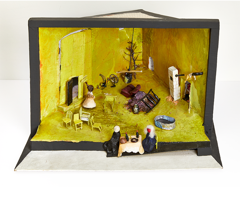 Gabriele Koerbl, Der zerbrochne Krug, Volksbühne Berlin, 1983, Foto: Tobias Tanzyna