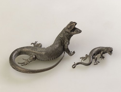 Naturabguss zweier Eidechsen,  Nürnberg, um 1540/50  Umkreis von Wenzel Jamnitzer, Germanisches Nationalmuseum, Nürnberg, Dauerleihgabe der Stadt Nürnberg