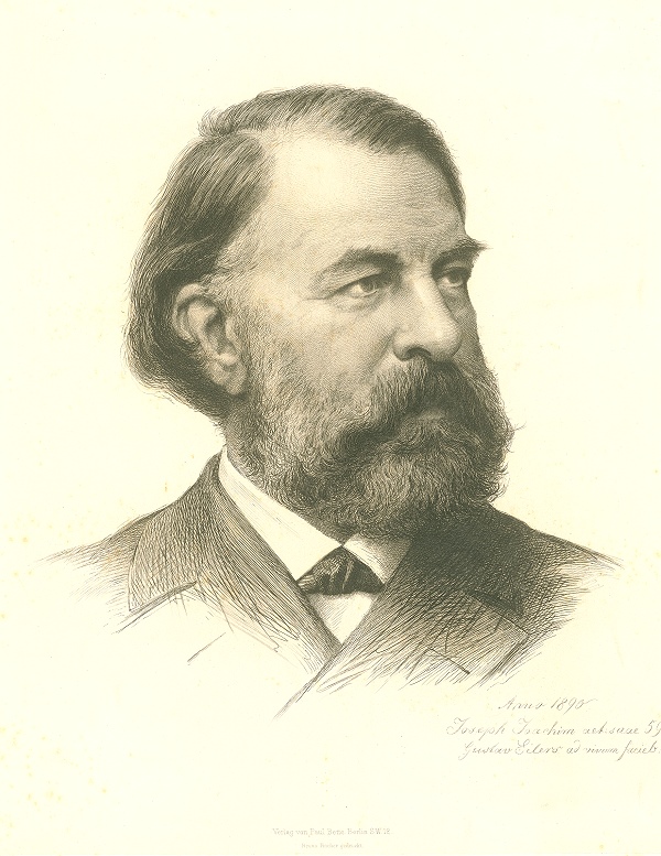 Joseph Joachim, Radierung von Gustav Eilers nach einer eigenen Zeichnung, Foto: Beethoven-Haus Bonn