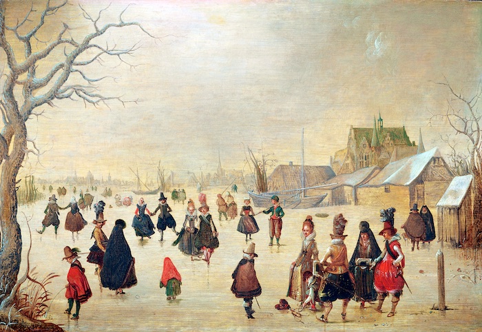   Adam van Breen,  Schlittschuhläufer,  1611, Öl auf Holz, Foto: Kunsthalle Bremen – Der Kunstverein in Bremen