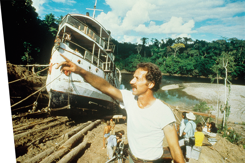Regisseur Werner Herzog bei den Dreharbeiten