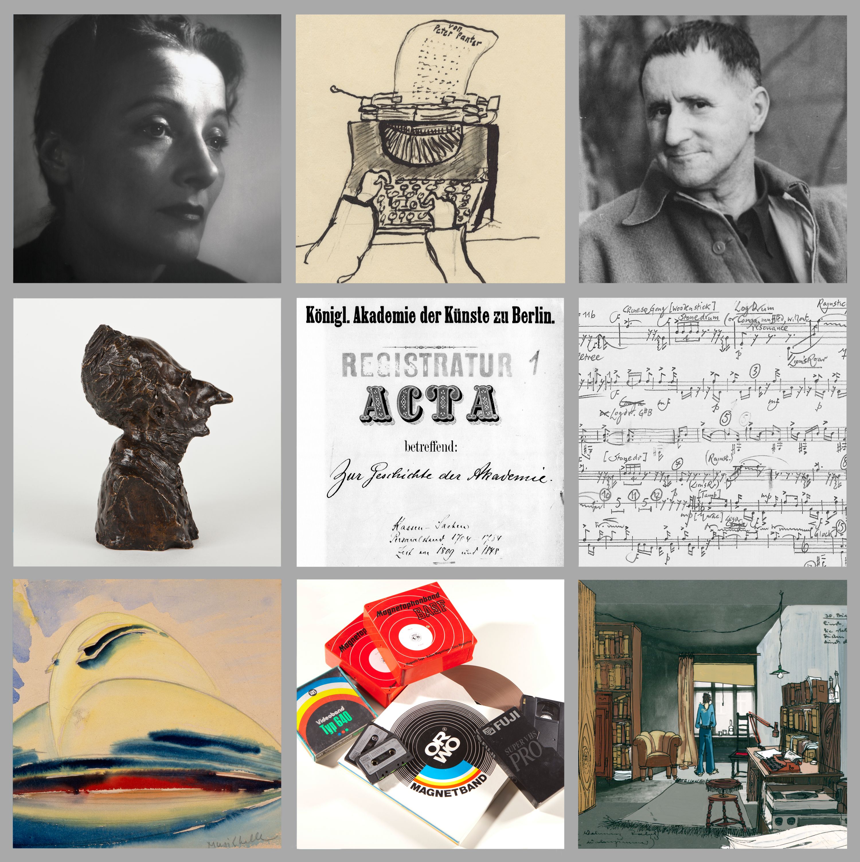 Eröffnungsseite der Archivdatenbank, © AdK, Berlin