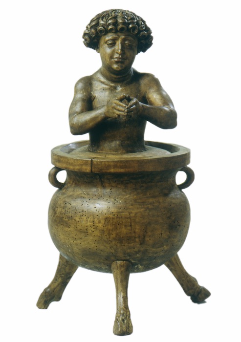 Veit Stoß, Der Heilige Veit im Ölkessel, 1520, Lindenholz, Foto: Germanisches Nationalmuseum, Nürnberg