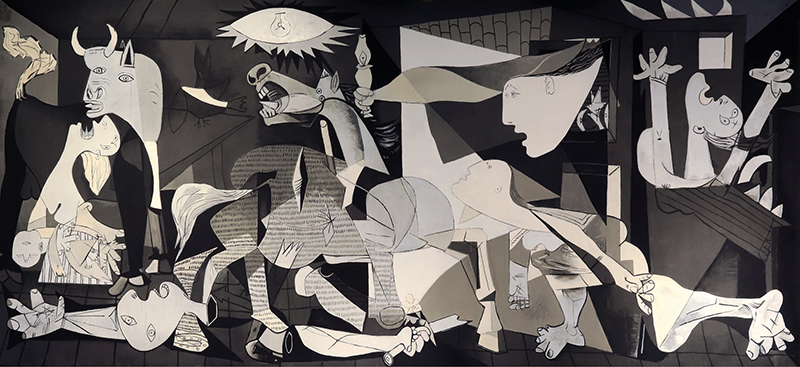Wojciech Fangor, Kopie nach Guernica von Picasso, 1955, Muzeum Niepodległości w Warszawie,  © Magdalena Shummer-Fangor, Foto: © Muzeum Niepodległości w Warszawie