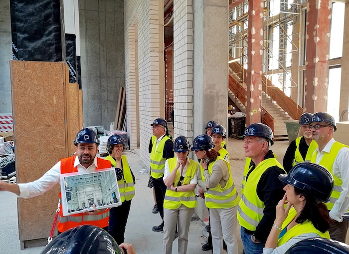 Humboldt-Forum Berlin; Baustellenbesichtigung durch Vertreterinnen u. Vertreter des AsKI am 31.05.2017, Foto: Franz Fechner, Bonn 
