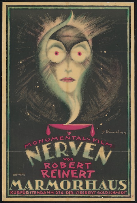 Josef Fenneker, Plakatentwurf für den Film ‘Nerven‘, 1919, Foto: © Stadt Bocholt (Stadtmuseum Bocholt / Josef Fenneker), Deutsche Kinemathek – Museum für Film und Fernsehen, Berlin – Sammlung Fenneker