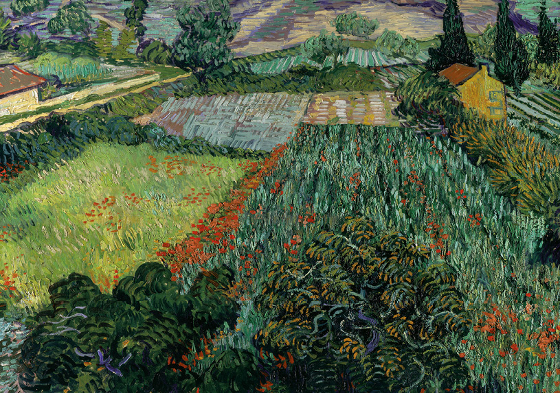Vincent van Gogh, Mohnfeld, 1889, Öl auf Leinwand, © Kunsthalle Bremen – Der Kunstverein in Bremen