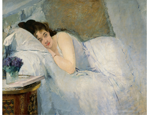 Eva Gonzalès, Erwachendes Mädchen, um 1877/78, Öl auf Leinwand, © Kunsthalle Bremen – Der Kunstverein in Bremen