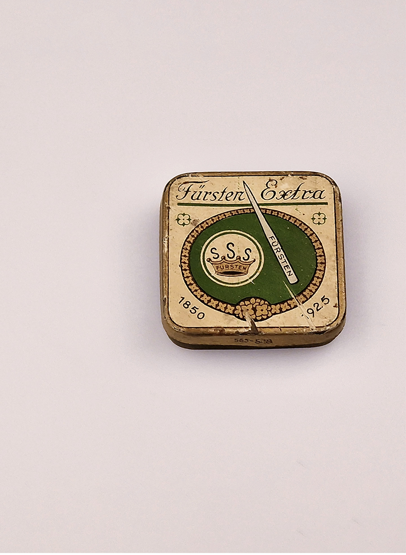 Dose mit Grammophonnadeln, Drei-S-Werk, Schwabach, ca. 1925;  © Jüdisches Museum Franken