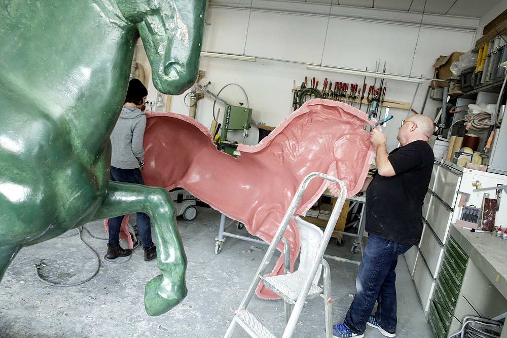 Nachschöpfung im Atelier des Pre Bell Man von Anselm Baumann, ©  S Kösling, Museum für Kommunikation Frankfurt