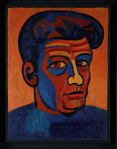 Josef Scharl (1896 München – 1954 New York), Selbstbildnis, 1954, Öl auf Jute, Foto: Kunsthalle Emden © Susanne Scharl