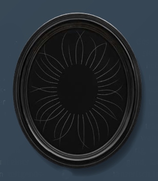 Lucy Powell, 2008, Schnurrhaare, Samt, Faden Die Künstlerin Lucy Powell fertigte aus den ausgefallenen Schnurrhaaren ihres verstorbenen Katers Eugene ein Gedenkemblem an, © Lucy Powell, Foto: Henrik Strömberg