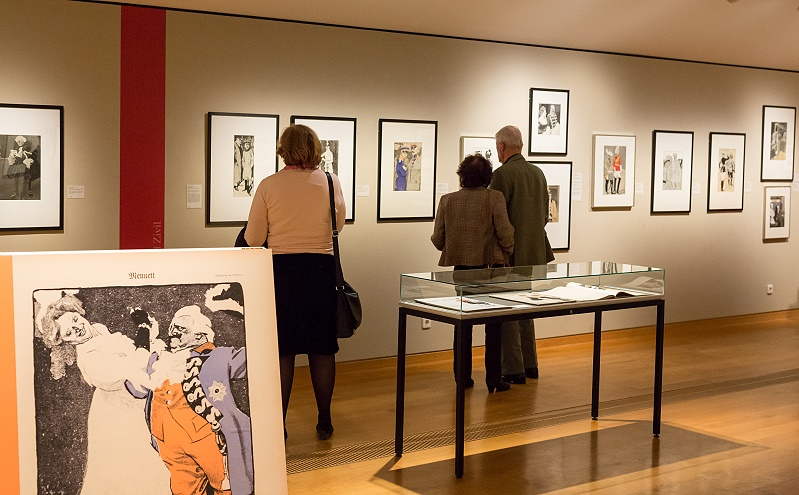 Sonderausstellung ‘Gesichter um 1900. Zeichnungen für den Simplicissimus von Eduard Thöny‘, Foto: Wilhelm Busch Museum Hannover