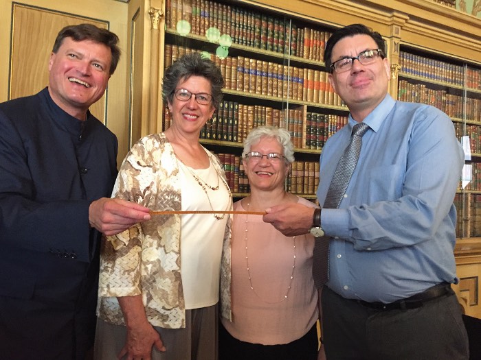 GMD Christian Thielemann, Dr. Hannah Jo Smith,  Dr. Anita Breckbill, Dr. Sven Friedrich, Foto: Michael Weiser