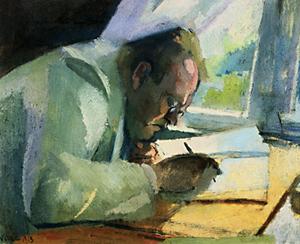 Franz Nölken, Max Reger bei der Arbeit, 1913